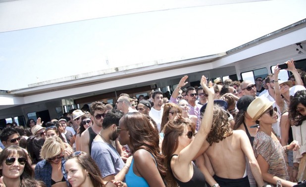 A moment from a Bohemian Yacht Club boat cruise